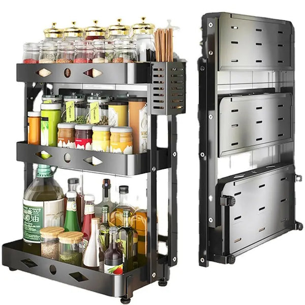 Foldable Stainless Steel Spice Rack